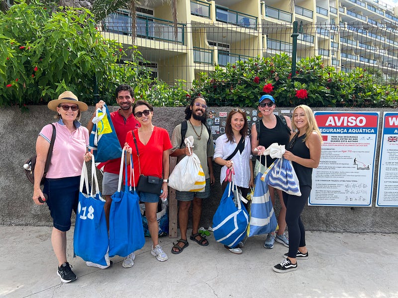 Madeira Friends clean beach at Praia Formosa