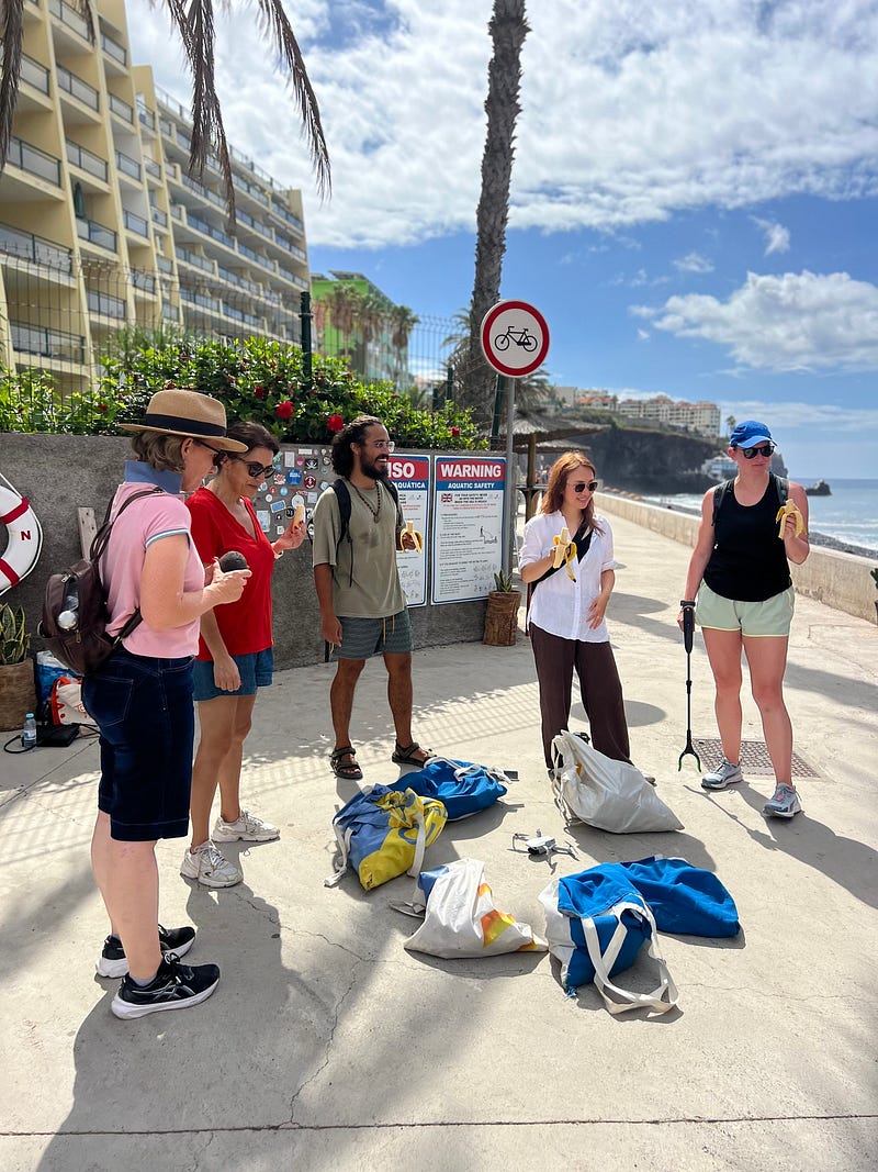 Madeira Friends clean beach at Praia Formosa